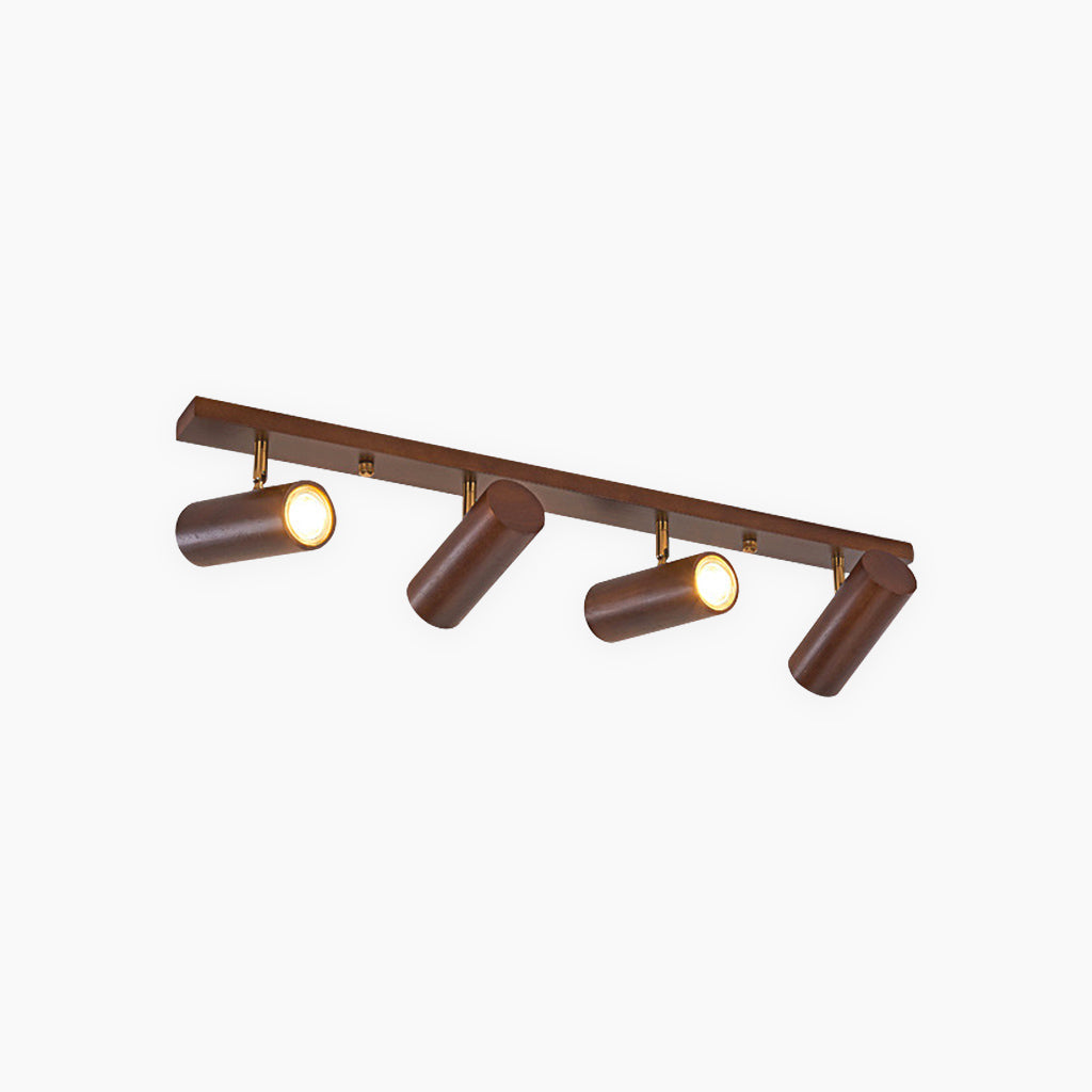 Ceiling Wall Spotlight Wood Adjustable 5.9 in (15.0 cm) Modern Nordic 1 3 4 Heads | Kalsten