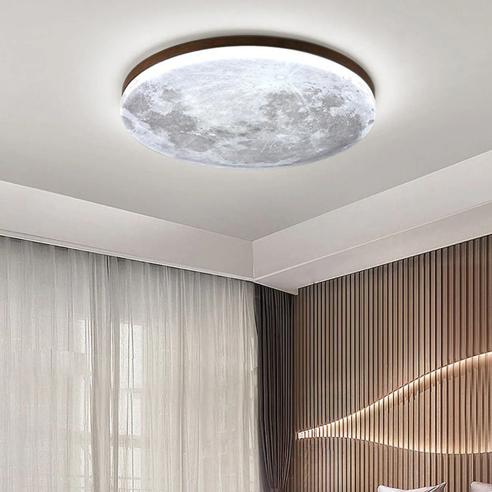 Kalsten | Ceiling Light 3D Moon LED Dimmable Metal Bedroom Fixture