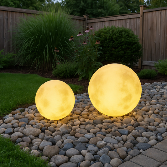 Celestial Glow Moon-Design Solar Garden Light