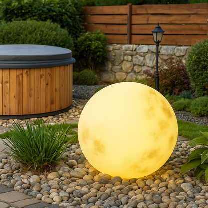Celestial Glow Moon-Design Solar Garden Light