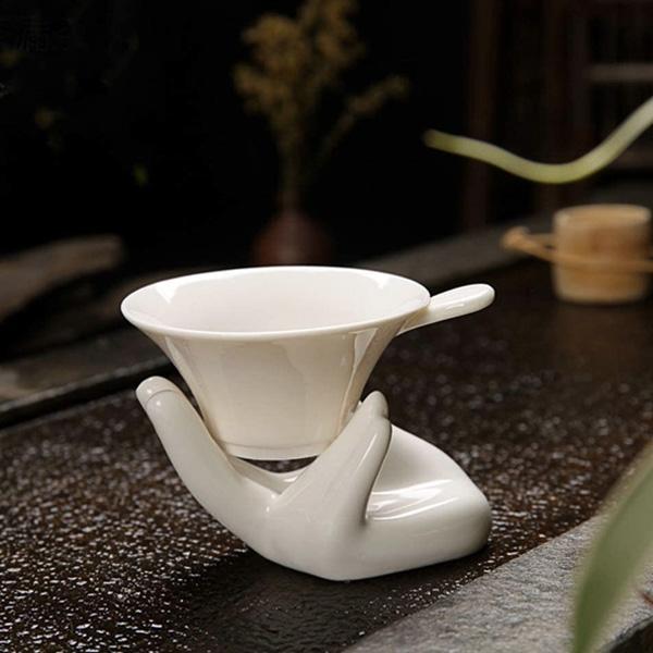 Ceramic Hand Shaped Air Plant Egg Jewelry Holder | Kalsten