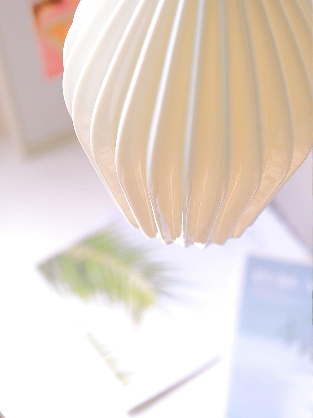 Ceramic Ribbed Ceiling light fitting Pendant Light | Kalsten