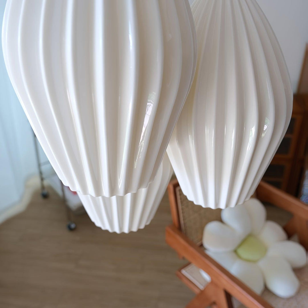 Ceramic Ribbed Ceiling light fitting Pendant Light | Kalsten