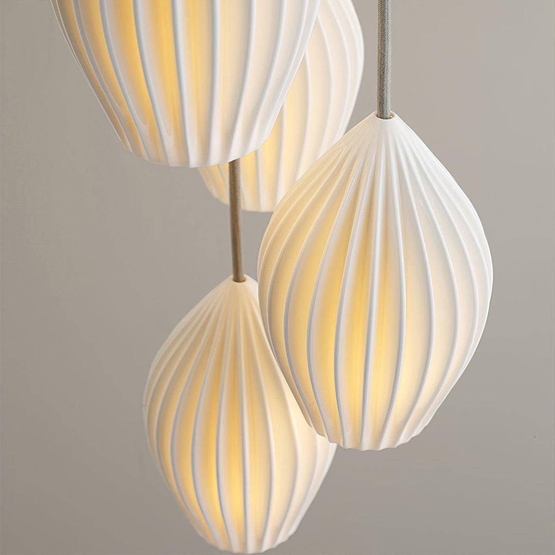 Ceramic Ribbed Ceiling light fitting Pendant Light | Kalsten