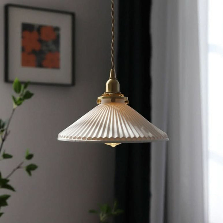 Kalsten | Scandinavian White Ceramic Pendant Light