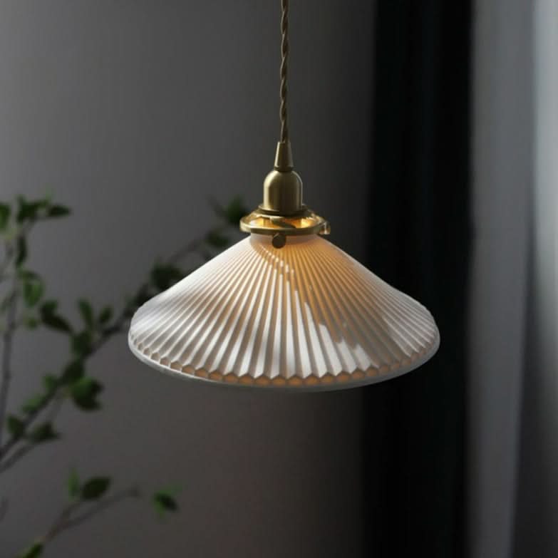 Kalsten | Scandinavian White Ceramic Pendant Light