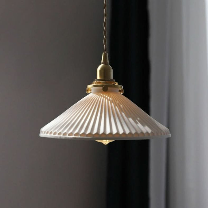 Kalsten | Scandinavian White Ceramic Pendant Light