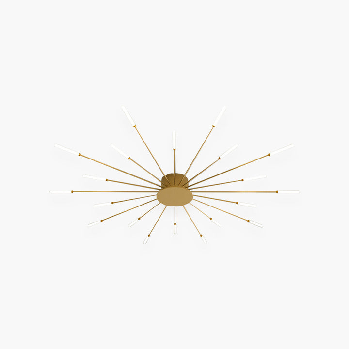 Ceiling Light LED Aluminum 31.5 in Semi Flush Modern Black Gold Living Room Bedroom Dining Room Decorative Lighting | Kalsten