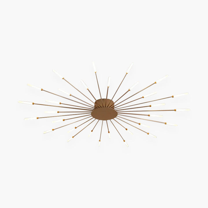 Ceiling Light LED Aluminum 31.5 in Semi Flush Modern Black Gold Living Room Bedroom Dining Room Decorative Lighting | Kalsten