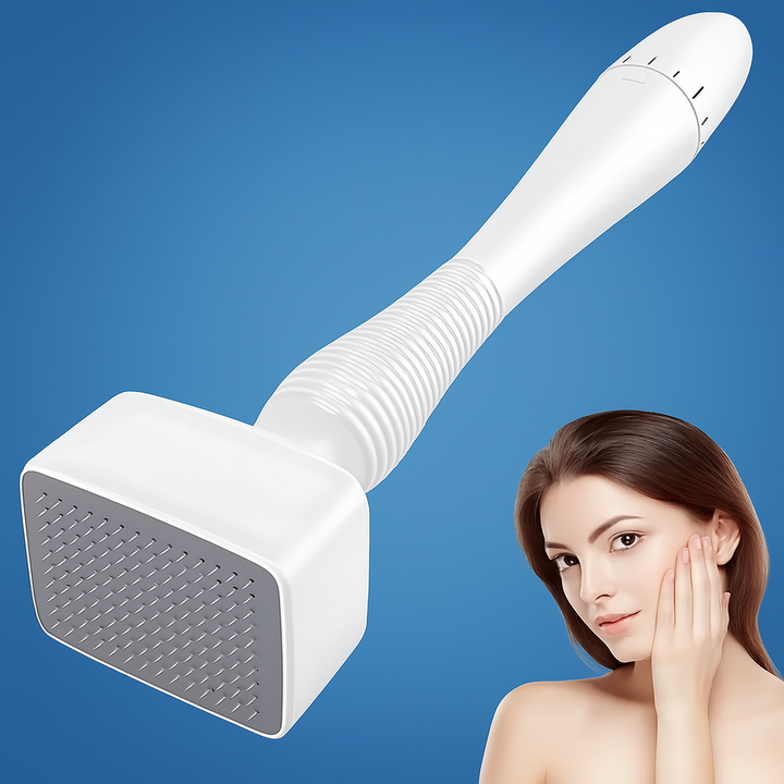 RevitaGlow | Microneedling Derma Stamp – Adjustable Depth – 140 Needles – Skin & Hair Rejuvenation Noxord