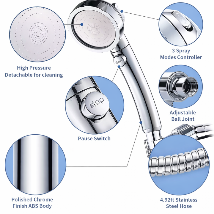 Hand shower 3-in-1 for strong shower jet | Kalsten
