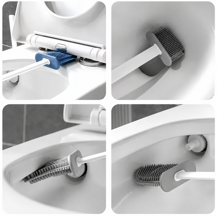 Silicone toilet brush with wall holder | Kalsten