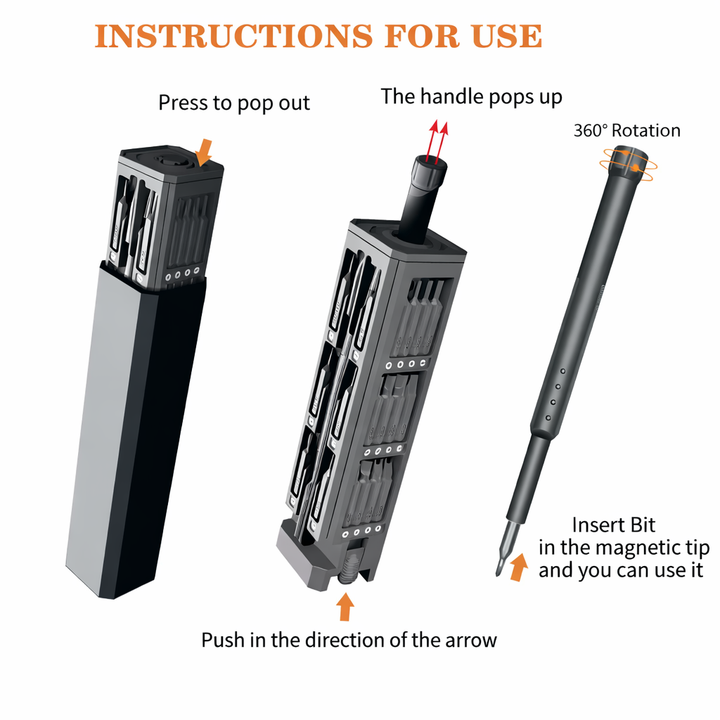 PowerGlide 40-in-1 Mini Electric Screwdriver — Perfect control for flawless, stress-free repairs | Kalsten