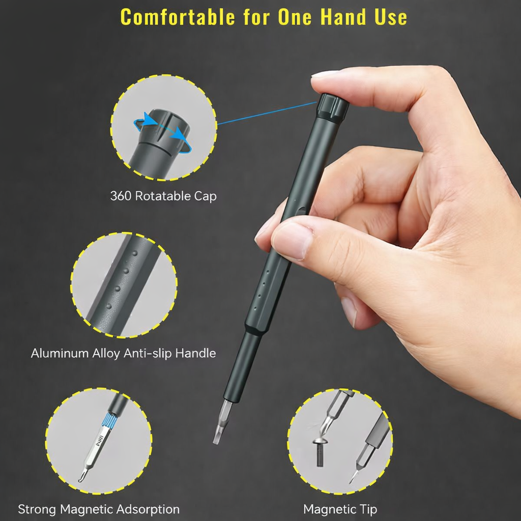 PowerGlide 40-in-1 Mini Electric Screwdriver — Perfect control for flawless, stress-free repairs | Kalsten