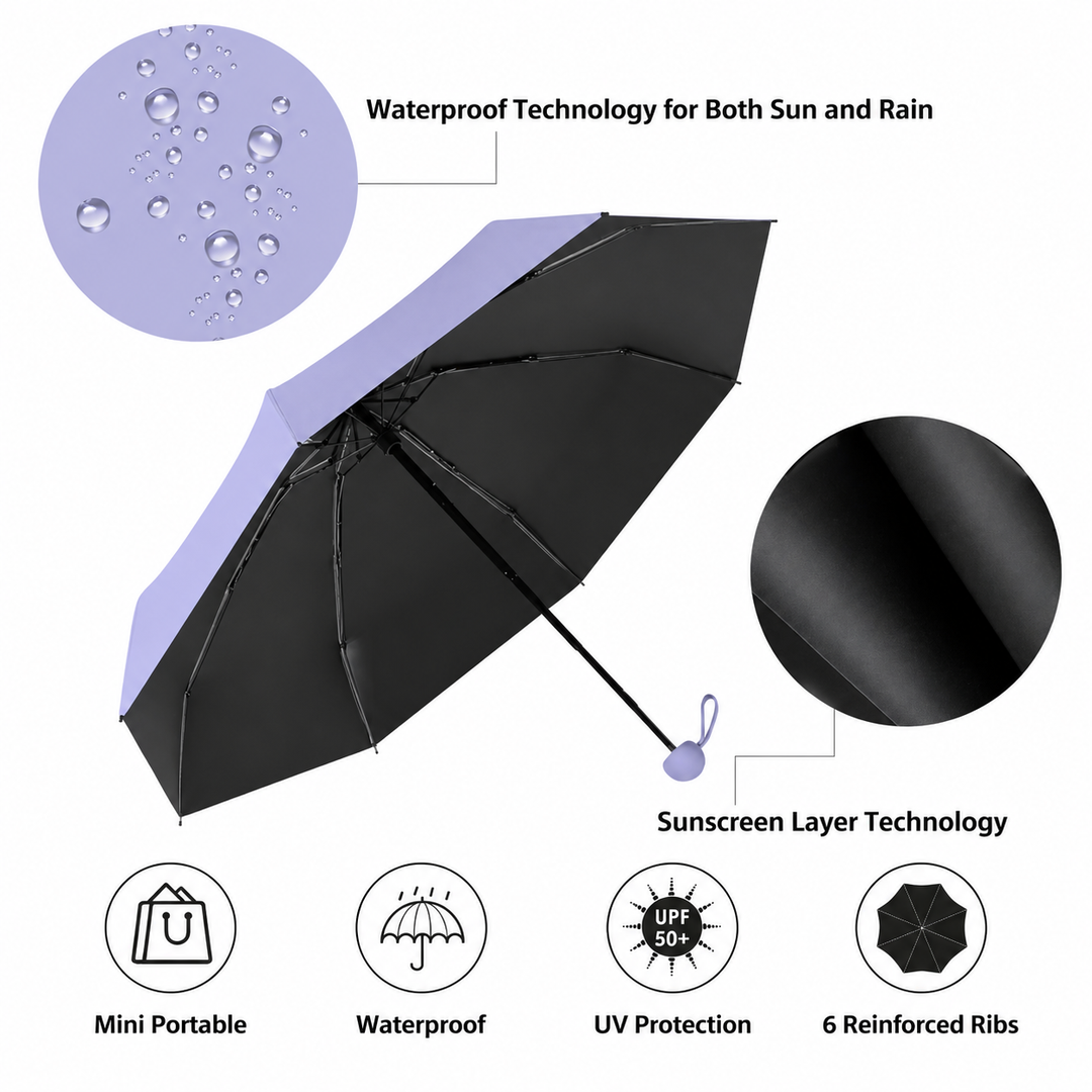 Hairstyle pocket umbrella with UV protection UPF50+ | Kalsten
