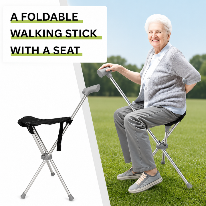 2-in-1 Walking Stick with Seat | Kalsten