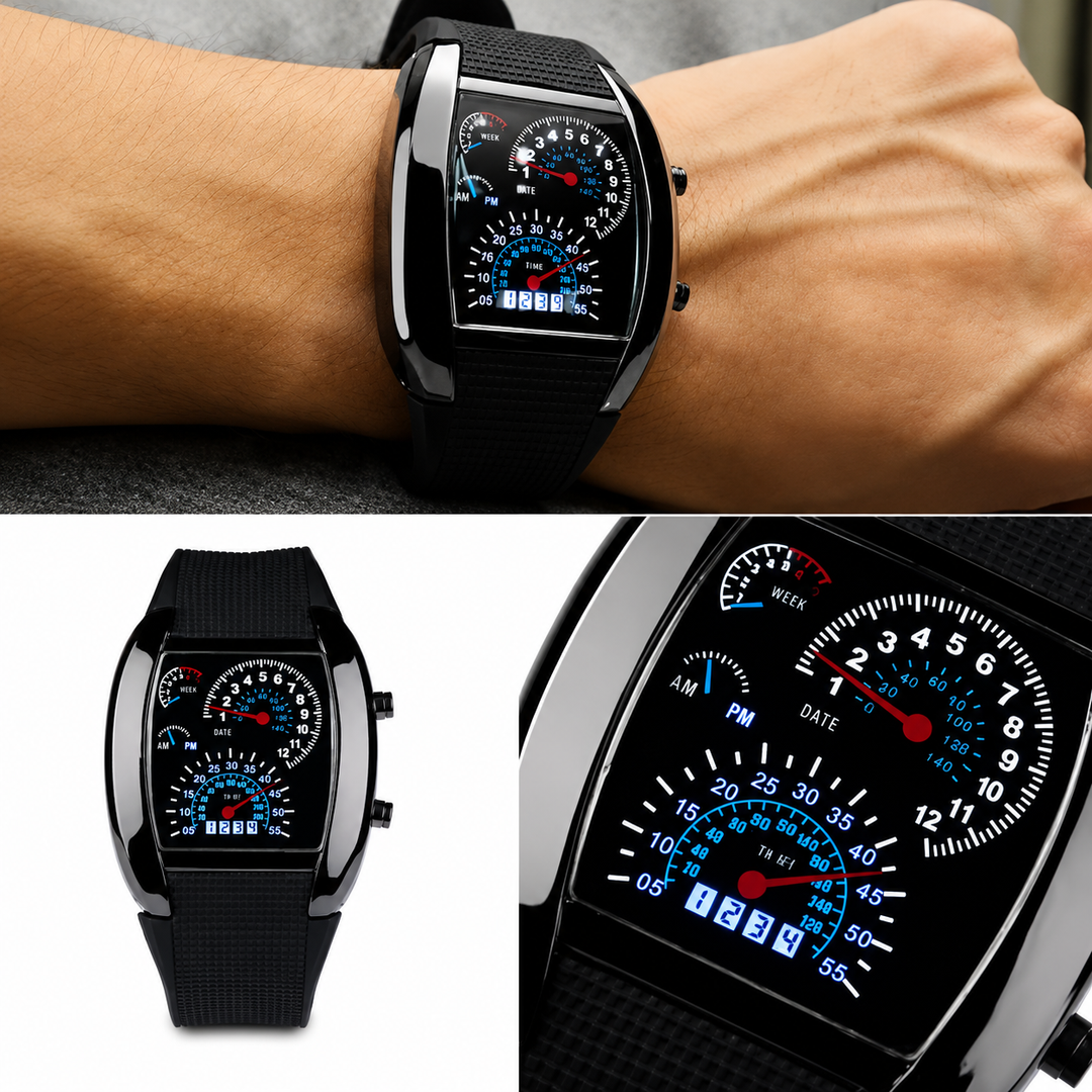 Rennuhr LED Digital Sport Watch with Strap | Kalsten
