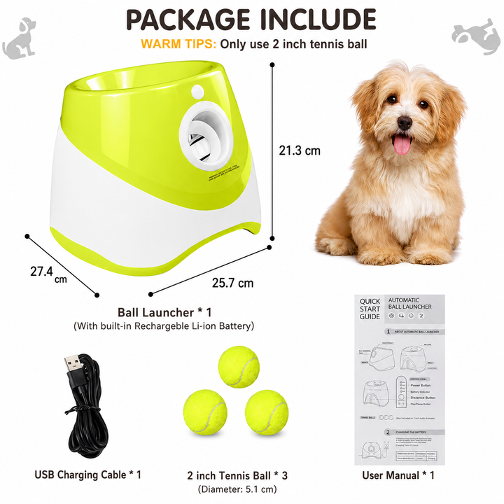 PlayBolt Automatic Ball Launcher for Dogs | Kalsten