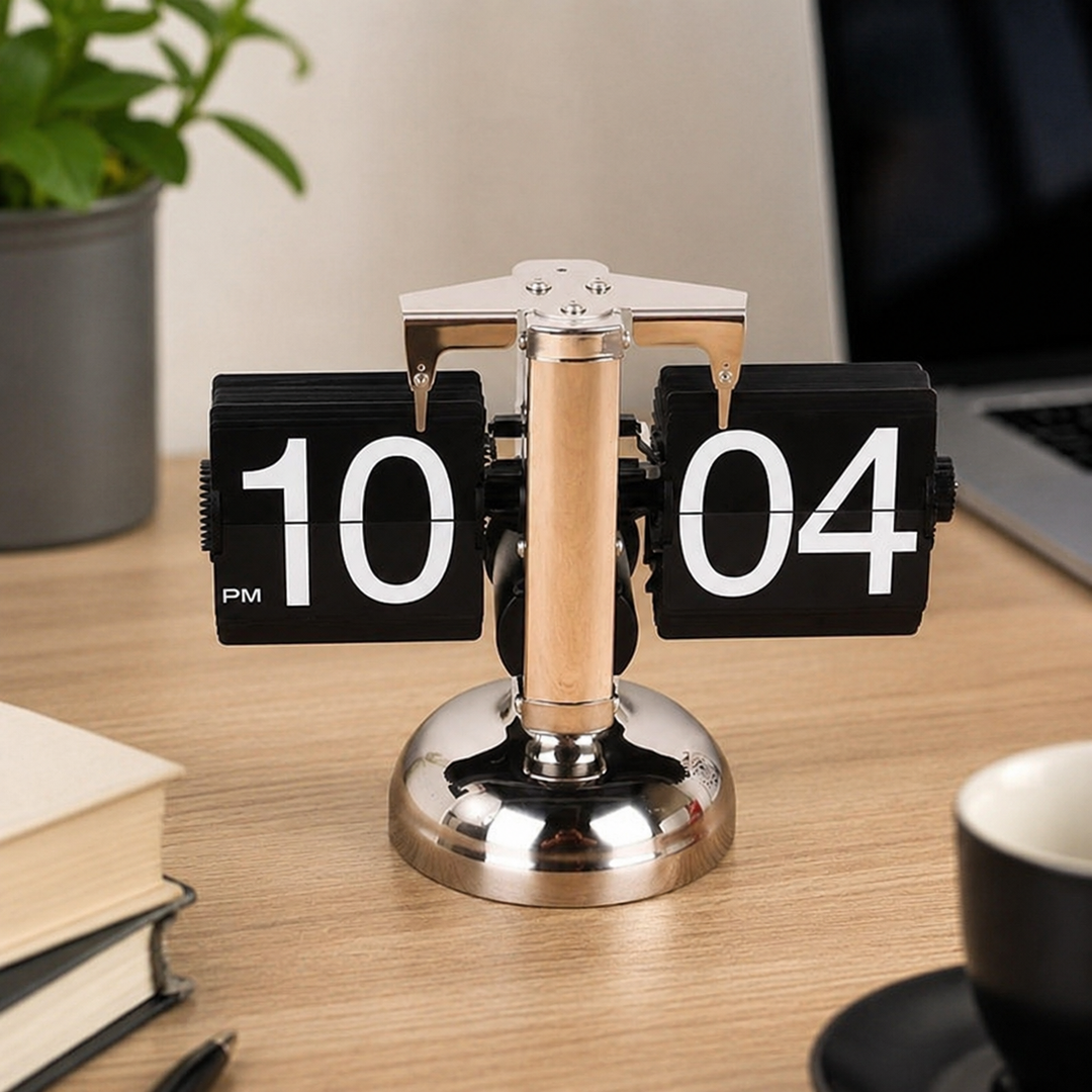 Retro Flip Clock with Automatic Turning Element | Kalsten