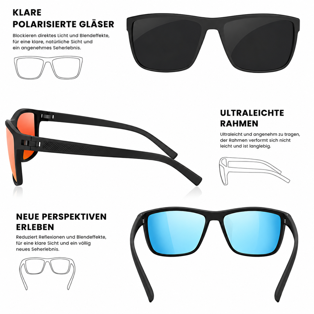 Polarized sunglasses 3-piece set UV400 | Kalsten