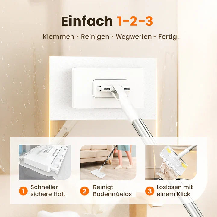 ReachClean Cloth Holder Mop Extendable Hygienic | Kalsten