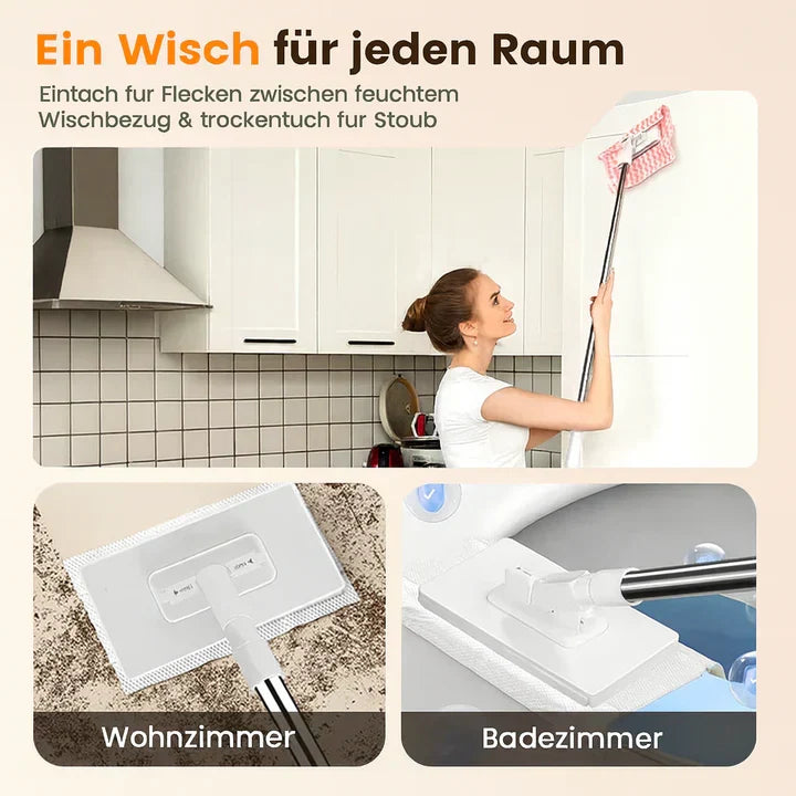 ReachClean Cloth Holder Mop Extendable Hygienic | Kalsten