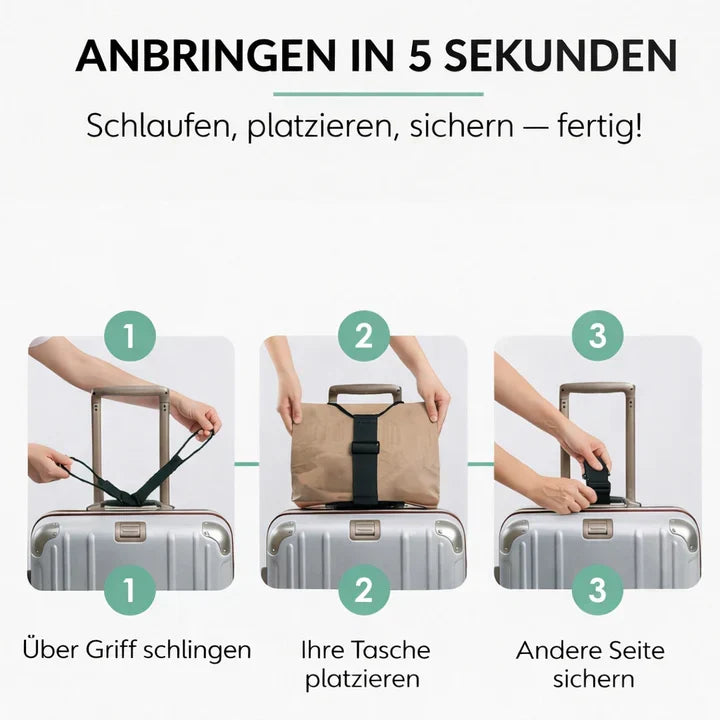 Luggage strap with click closure - hands free | Kalsten