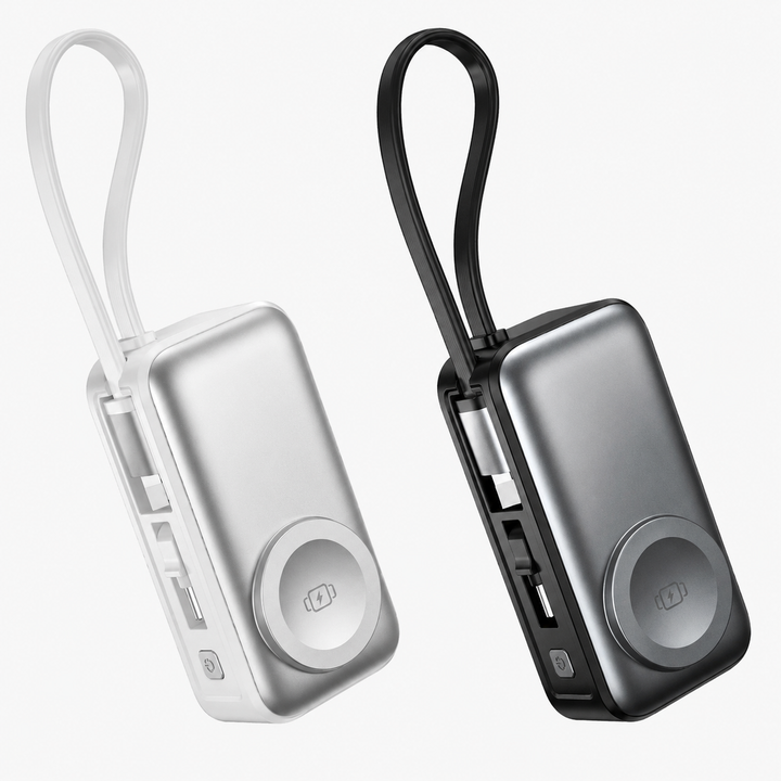 Magnetic 3-in-1 Powerbank with wireless charging | Kalsten