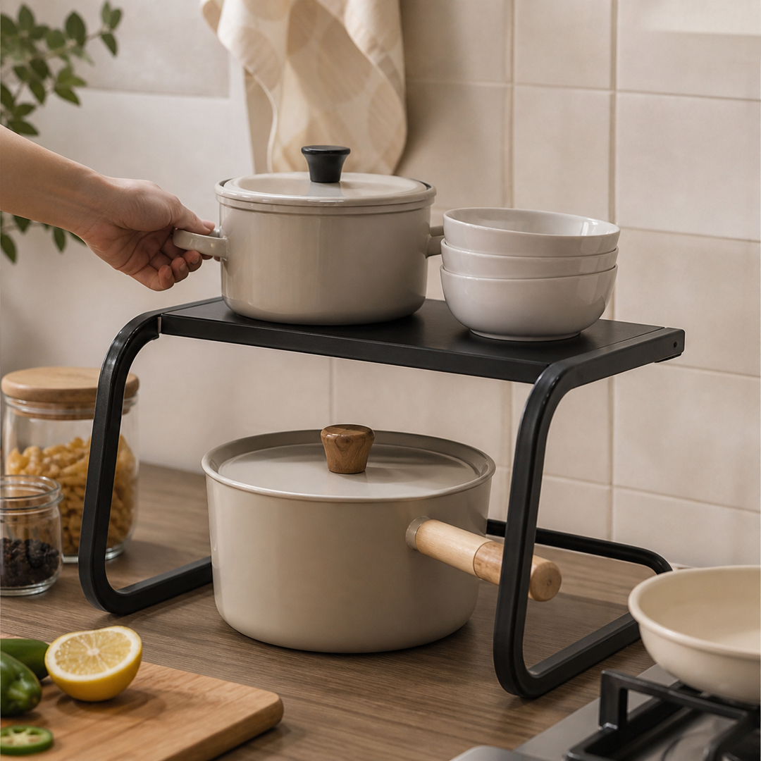 SpaceRack™ Kitchen Shelf 2 Levels Without Drilling | Kalsten