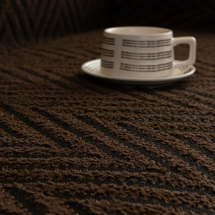 Chevron Herringbone Fringe Sofa Throw