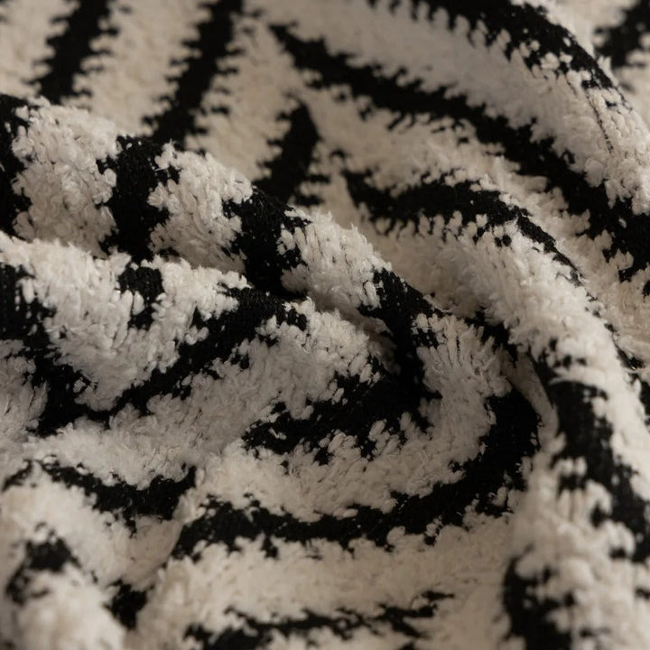 Chevron Herringbone Fringe Sofa Throw