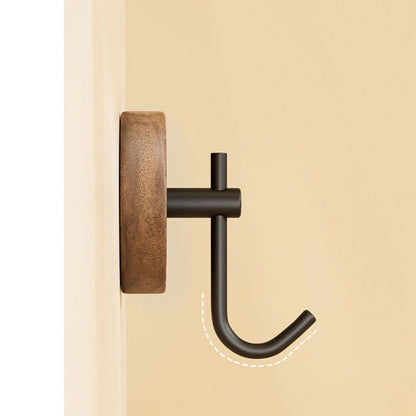 BowLift | Chic Round Self-Adhesive Timber Wall Hook Piece
