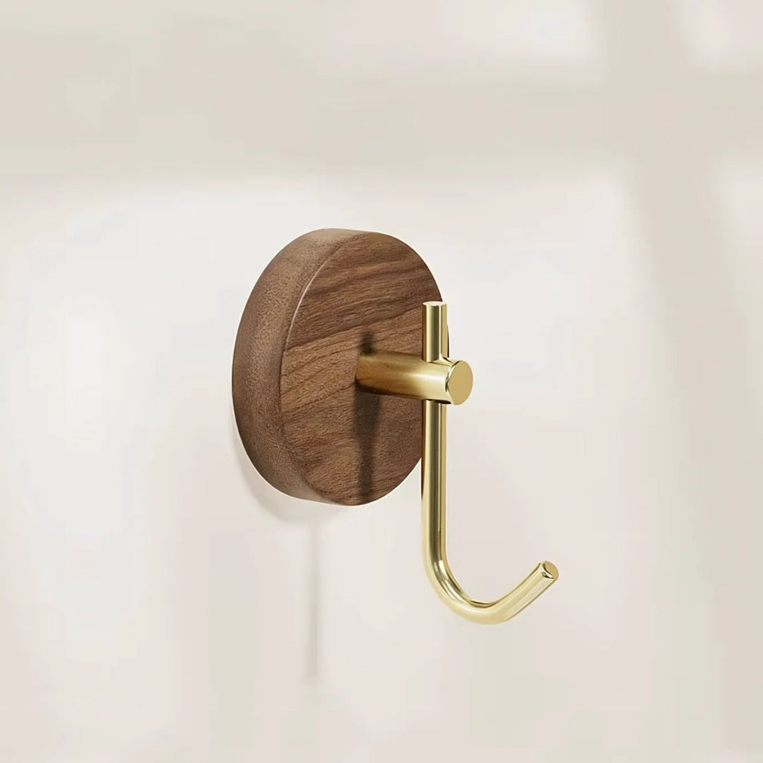Kalsten | Chic Round Self-Adhesive Timber Wall Hook Piece