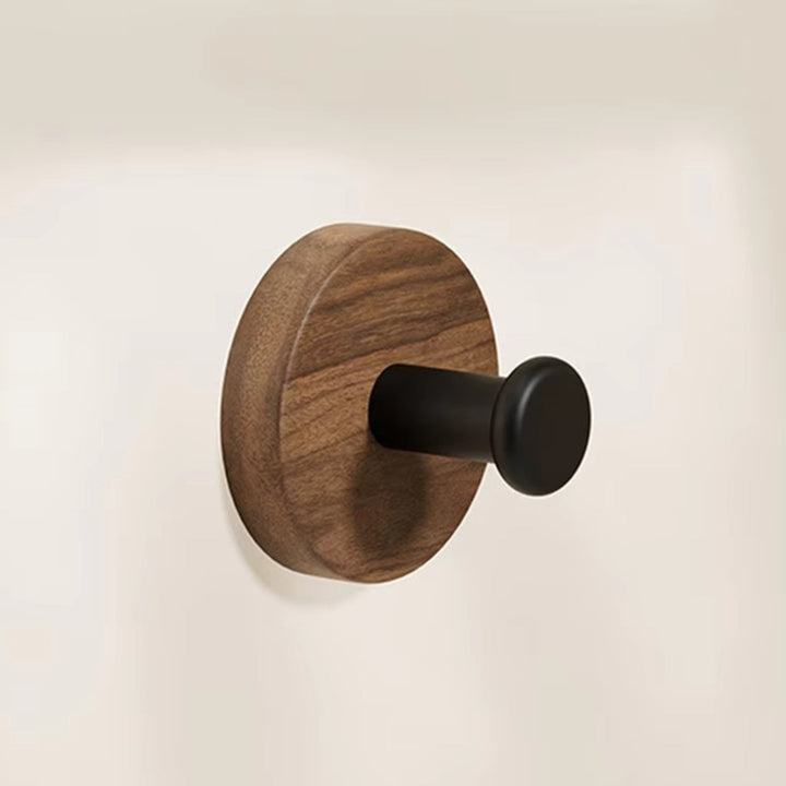 Kalsten | Chic Round Self-Adhesive Timber Wall Hook Piece