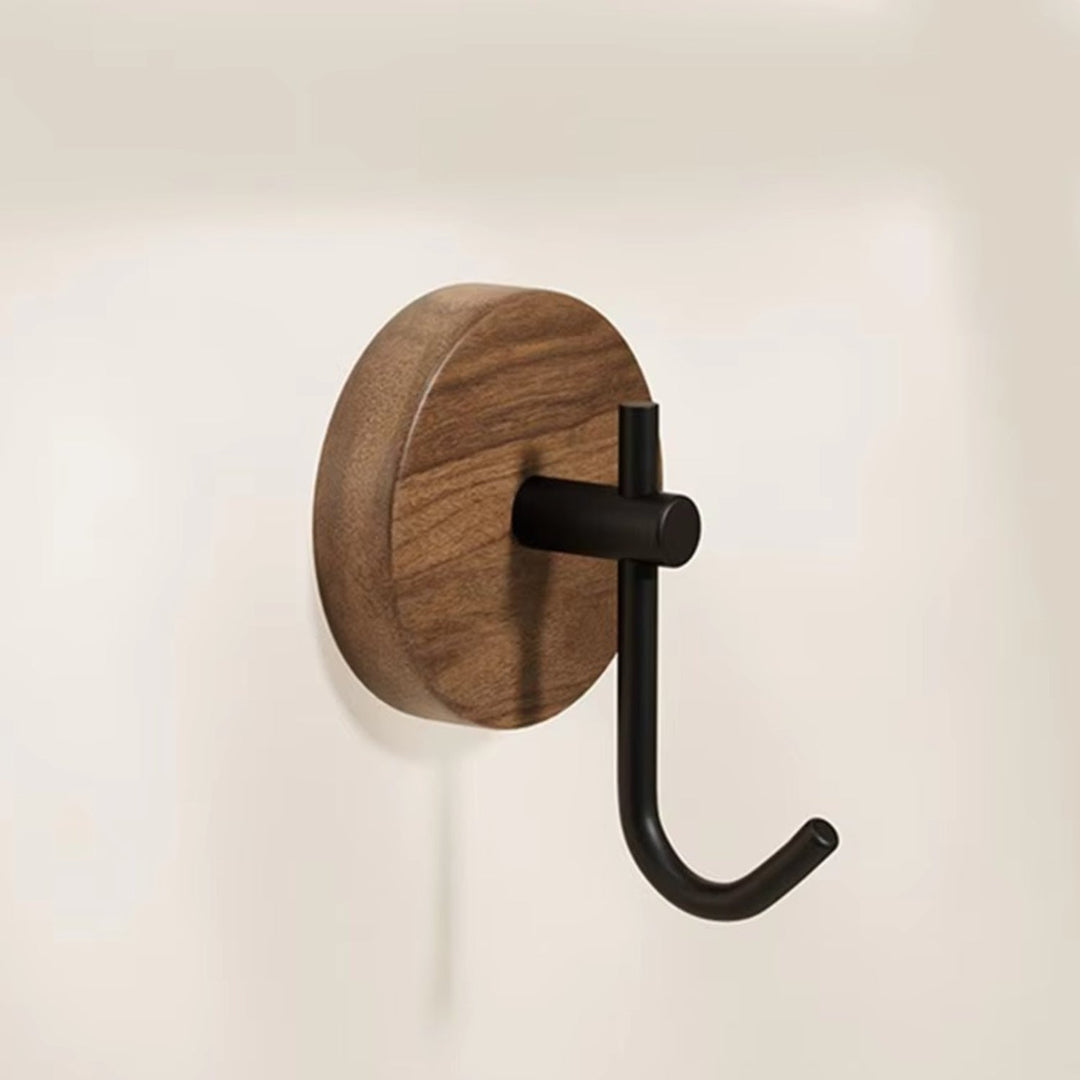 Kalsten | Chic Round Self-Adhesive Timber Wall Hook Piece