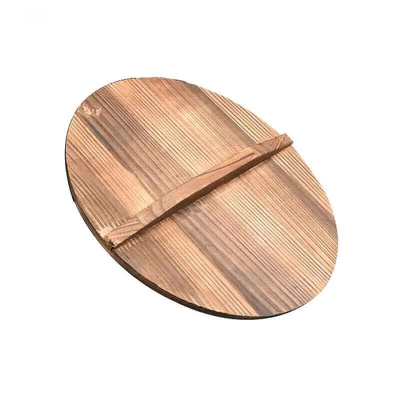 Authentic handmade iron wok – Premium quality with wooden lid