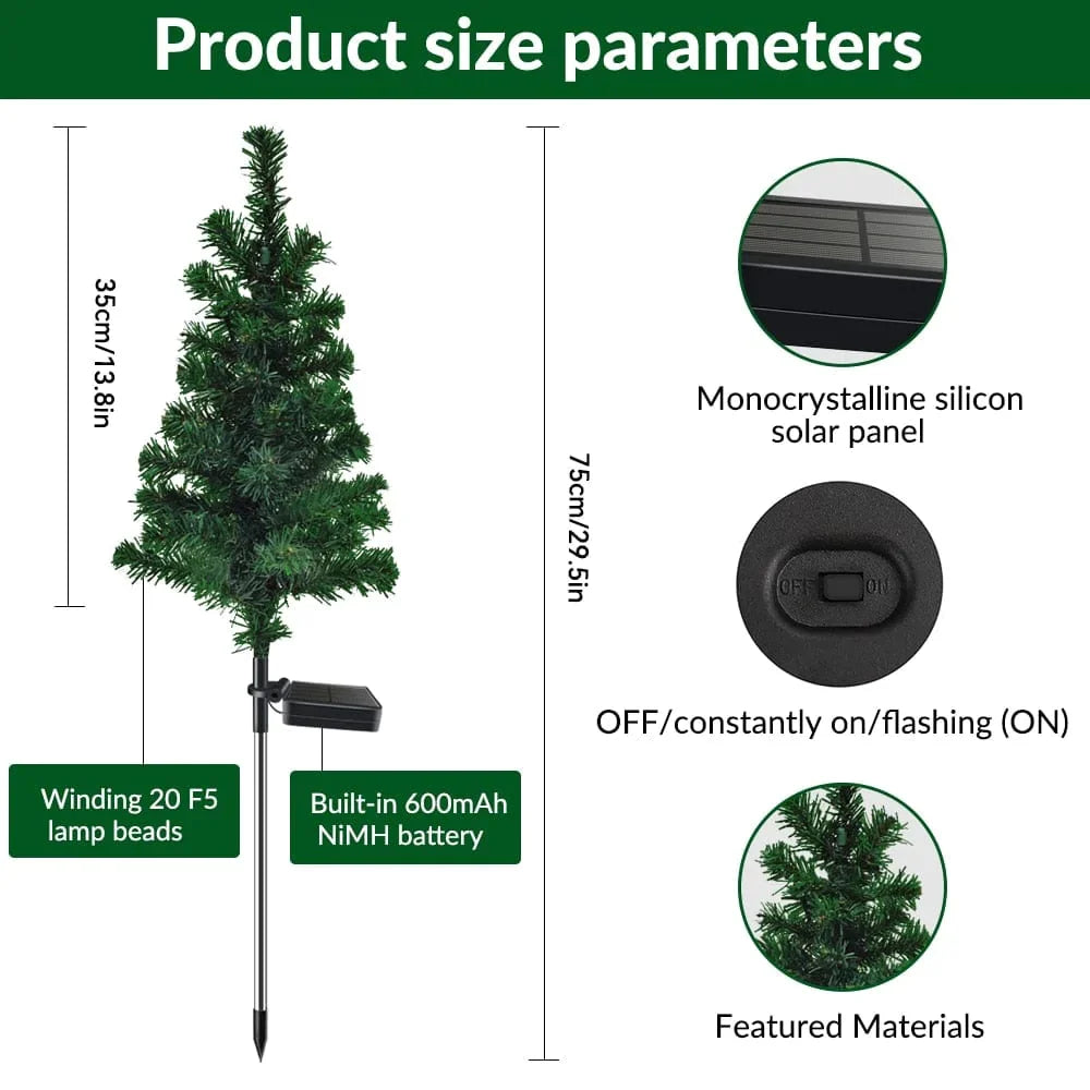 Christmas tree solar garden light | Kalsten