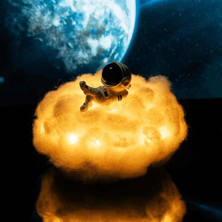 Cute LED Colorful Clouds Astronaut Lamp With Rainbow Effect | Kalsten