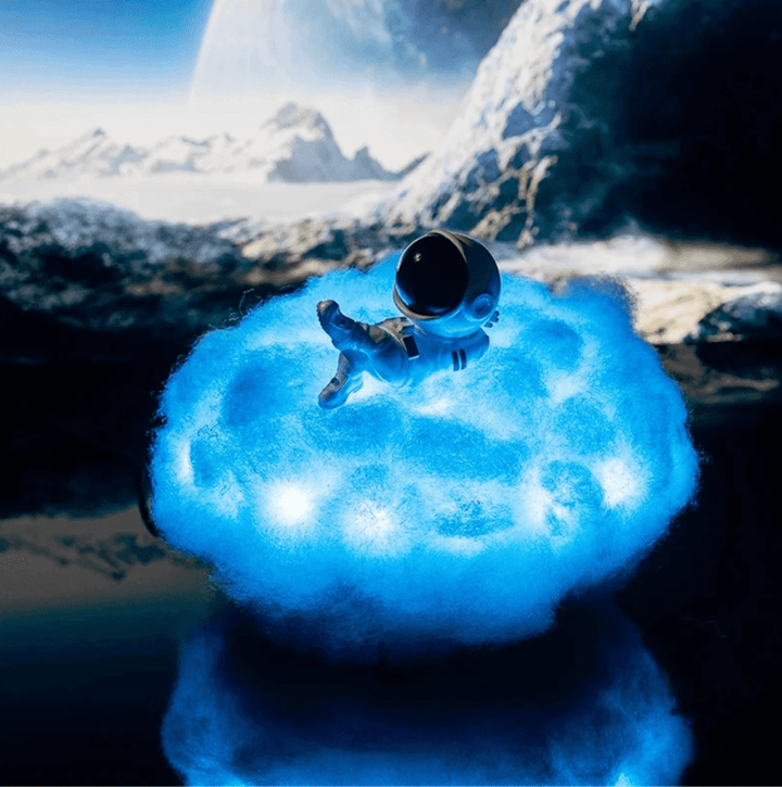 Cute LED Colorful Clouds Astronaut Lamp With Rainbow Effect | Kalsten