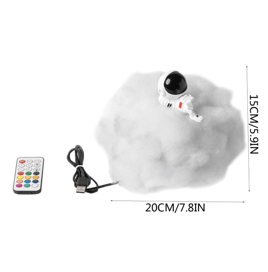 Cute LED Colorful Clouds Astronaut Lamp With Rainbow Effect | Kalsten