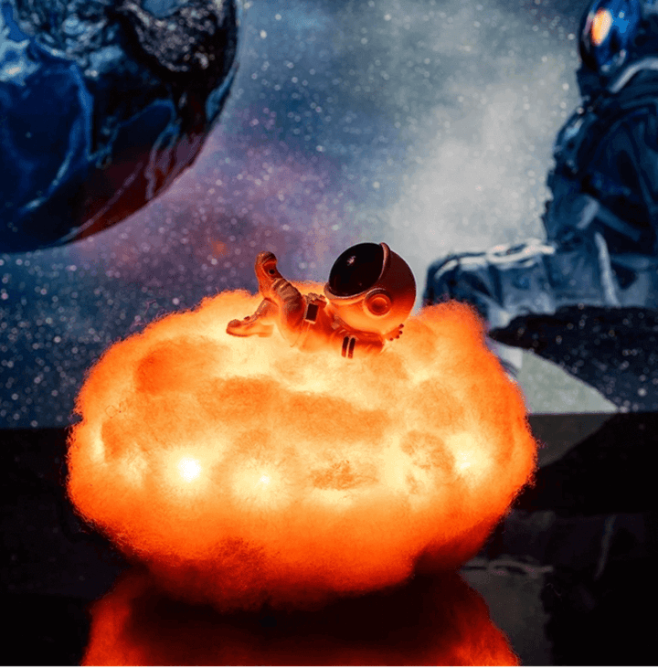 Cute LED Colorful Clouds Astronaut Lamp With Rainbow Effect | Kalsten