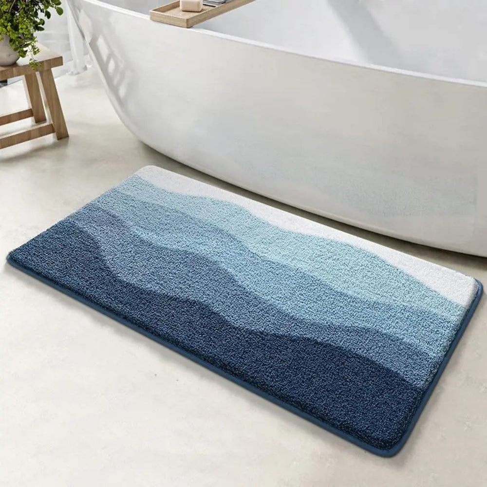 Kalsten | Coastal Wave Pattern Non-Slip Bath Mat