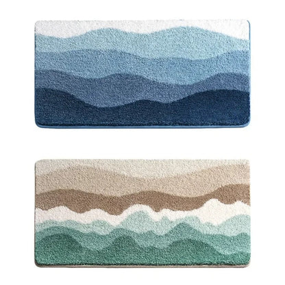 BowLift | Coastal Wave Pattern Non-Slip Bath Mat