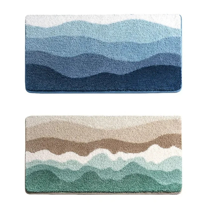 Kalsten | Coastal Wave Pattern Non-Slip Bath Mat