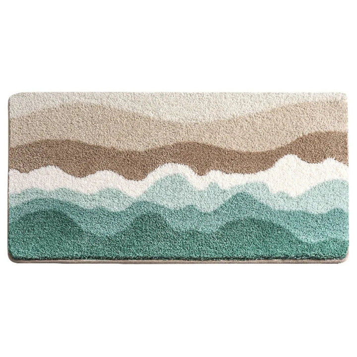 Kalsten | Coastal Wave Pattern Non-Slip Bath Mat