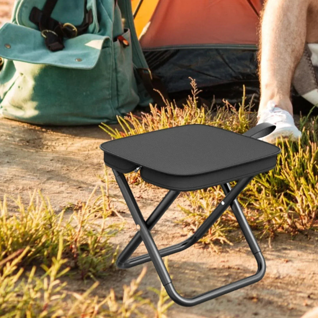 Kalsten | Portable Folding Camping Stool with Adjustable Zippers and Metal Frame