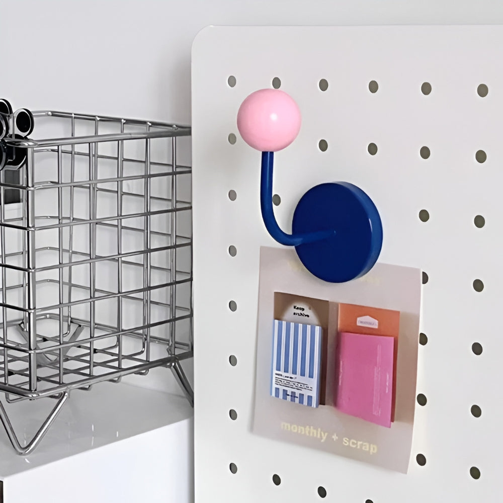 MagneSphere Wooden Magnetic Wall Hooks – Colorful Storage Solution Without Drilling | Kalsten