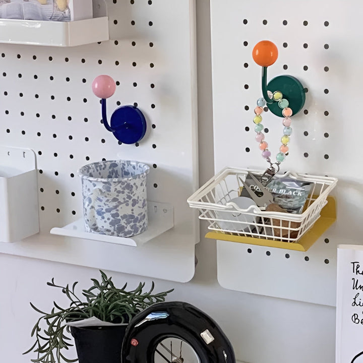 MagneSphere Wooden Magnetic Wall Hooks – Colorful Storage Solution Without Drilling | Kalsten