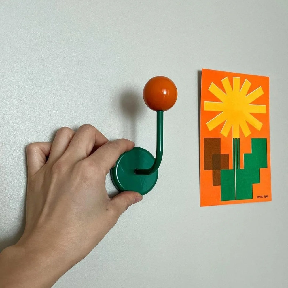 MagneSphere Wooden Magnetic Wall Hooks – Colorful Storage Solution Without Drilling | Kalsten