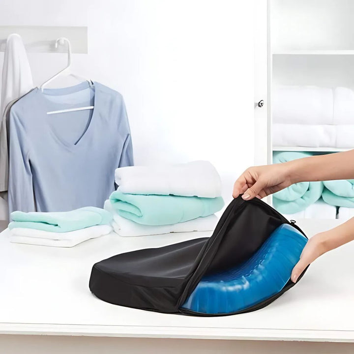 ComfortGel Orthopedic Gel Seat Cushion | Pressure Relief - Tailbone Pain - Lower Back Support - For Office Chair - Car - Wheelchair Use Kalsten